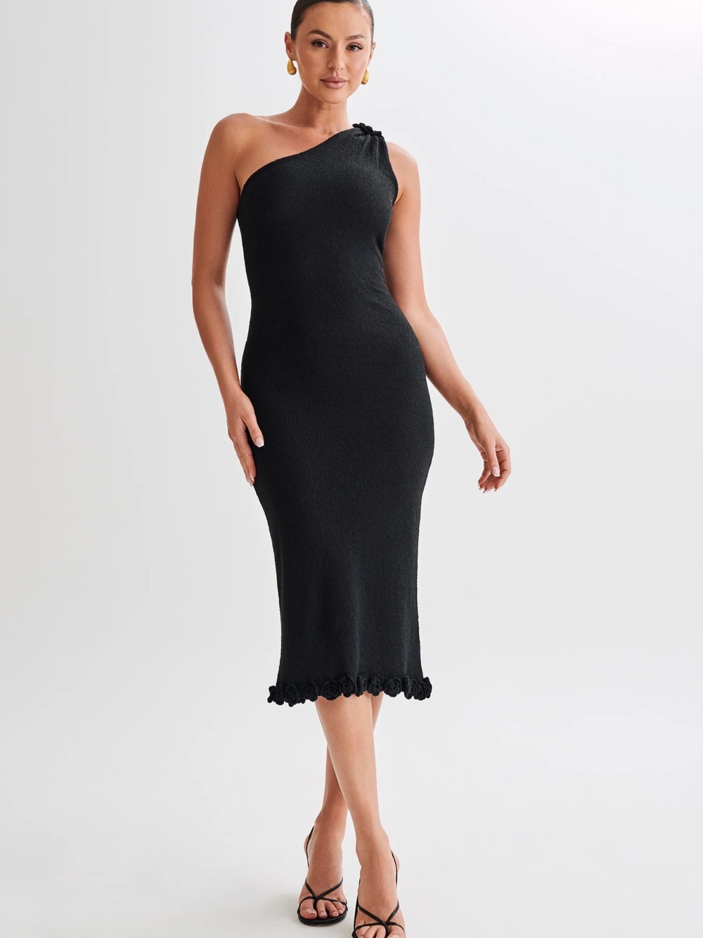 Meshki BNWT midi off the shoulder dress